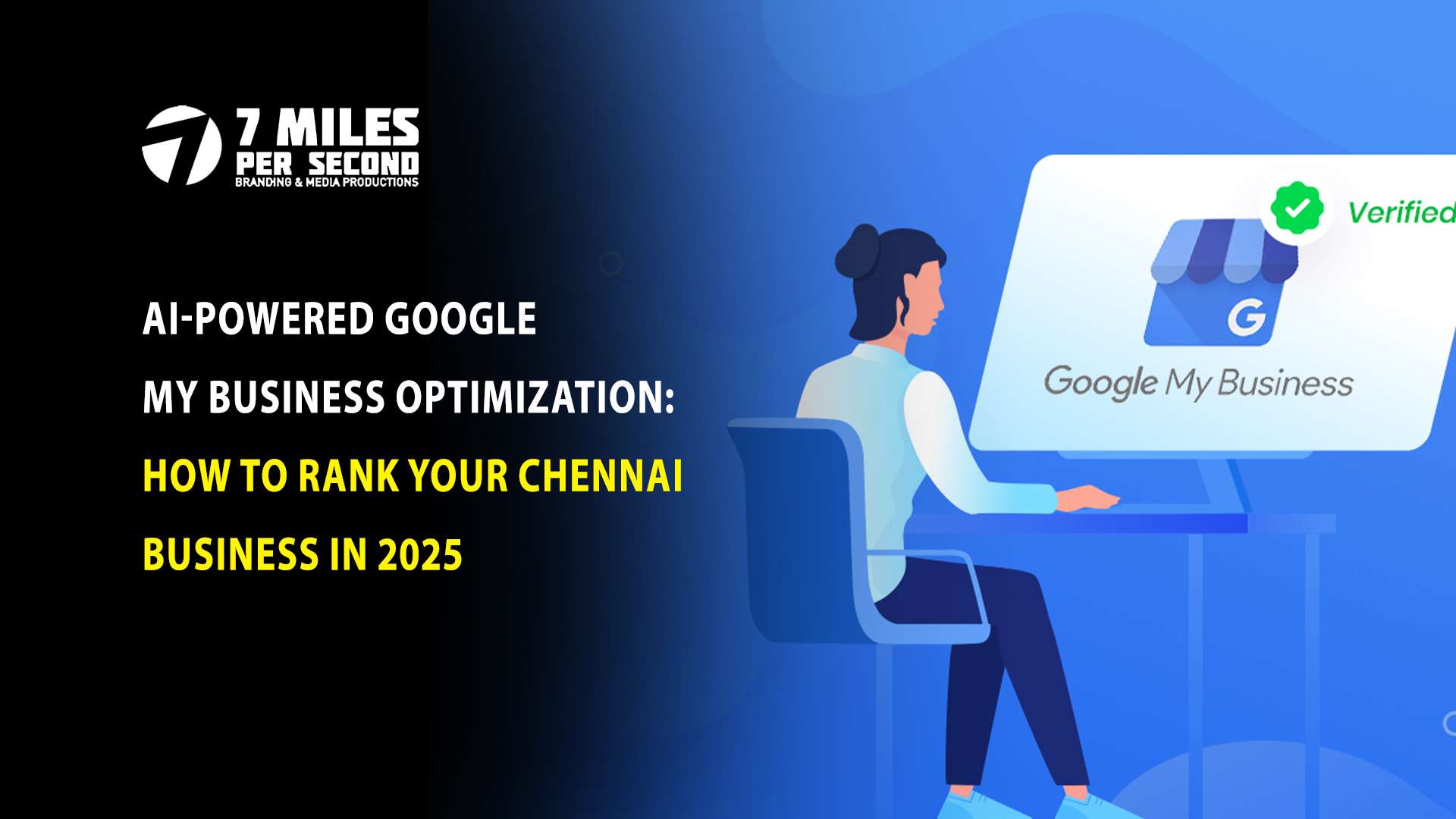 Chennai business owner optimizing Google My Business profile with AI tools for better local SEO and higher rankings.